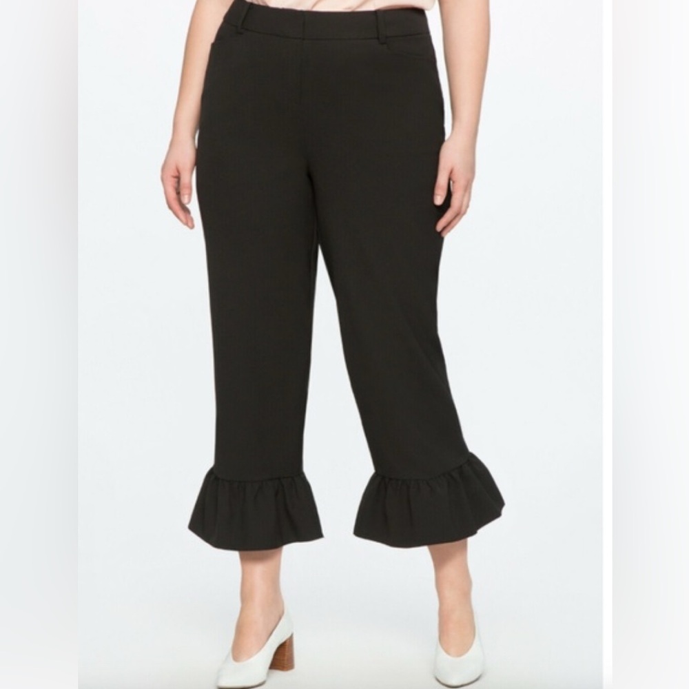 Ruffle Hem Crop Pants